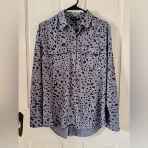 Saks Fifth Avenue Button Down Long Sleeve Patterned Shirt